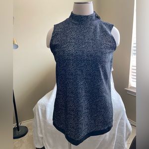 ANNE KLEIN “Anne Black / Anne White” Tunic with Faux Leather Trim (NWT). Size 2X